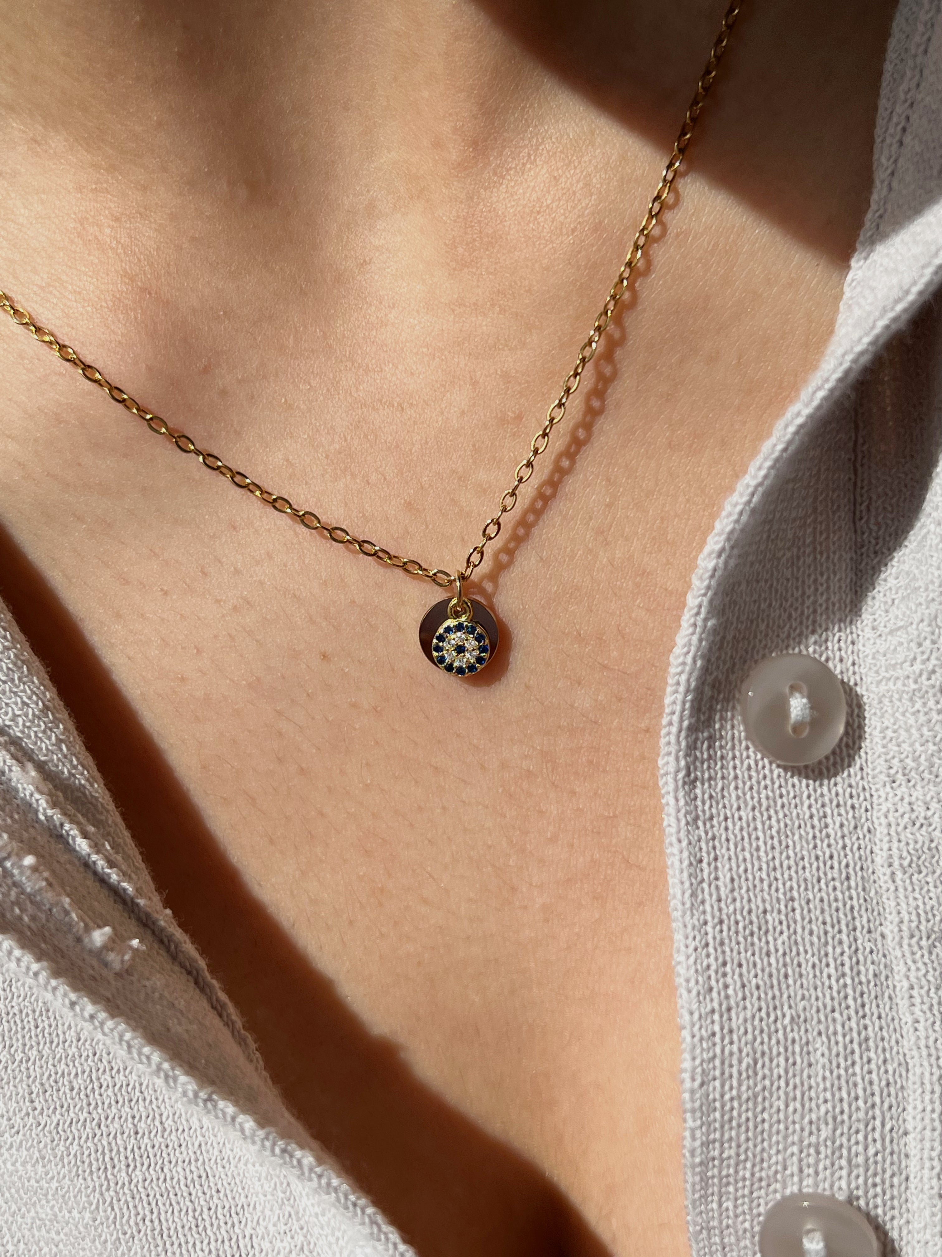 Initial Evil Eye Necklace