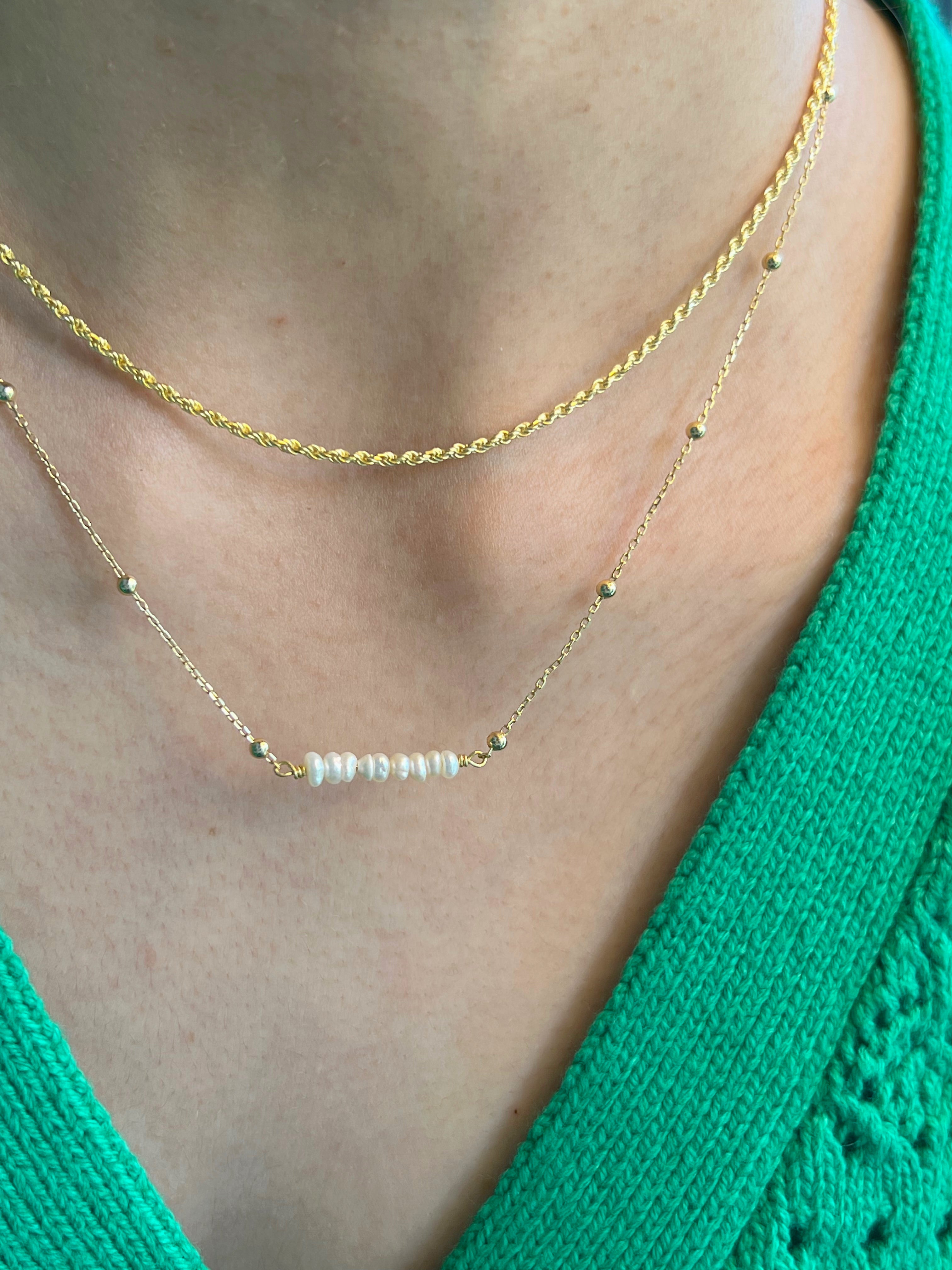 Pearl Bar Necklace