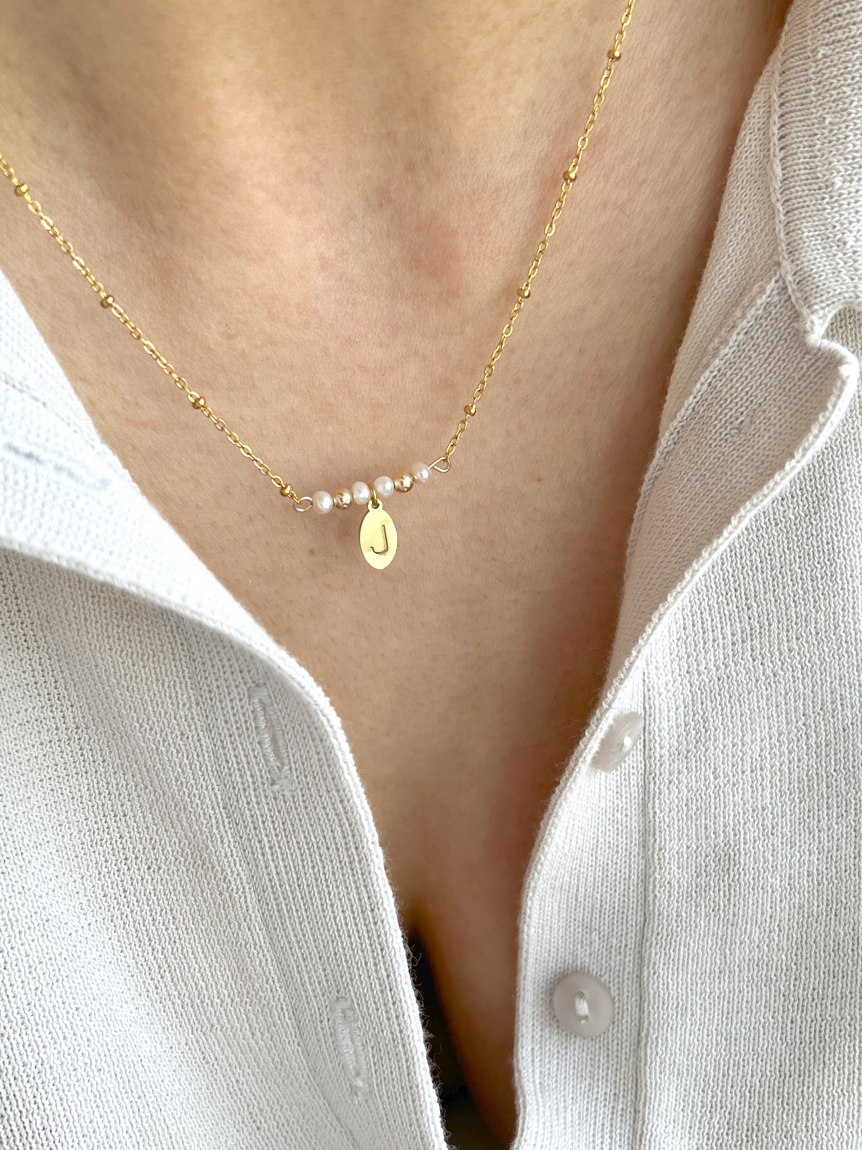 Initial Pearly Necklace