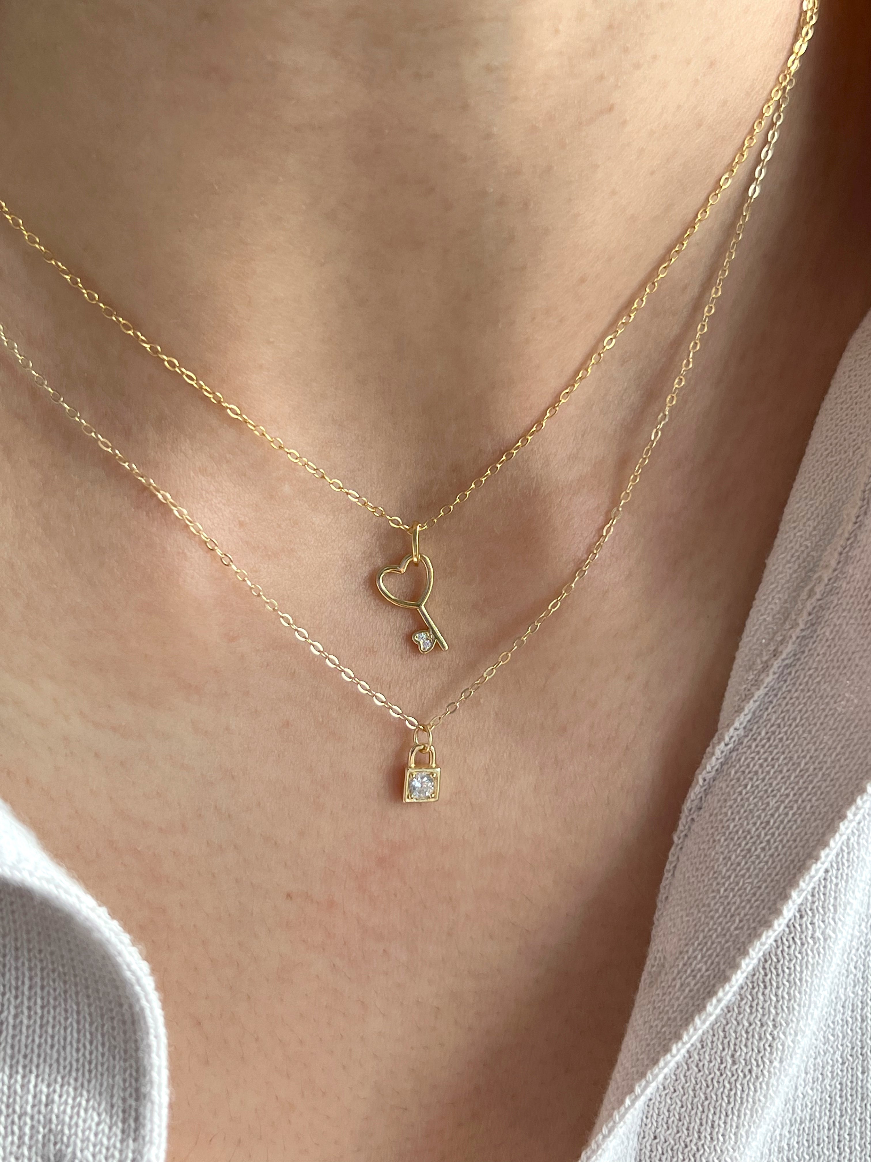 Tiny Lock Necklace