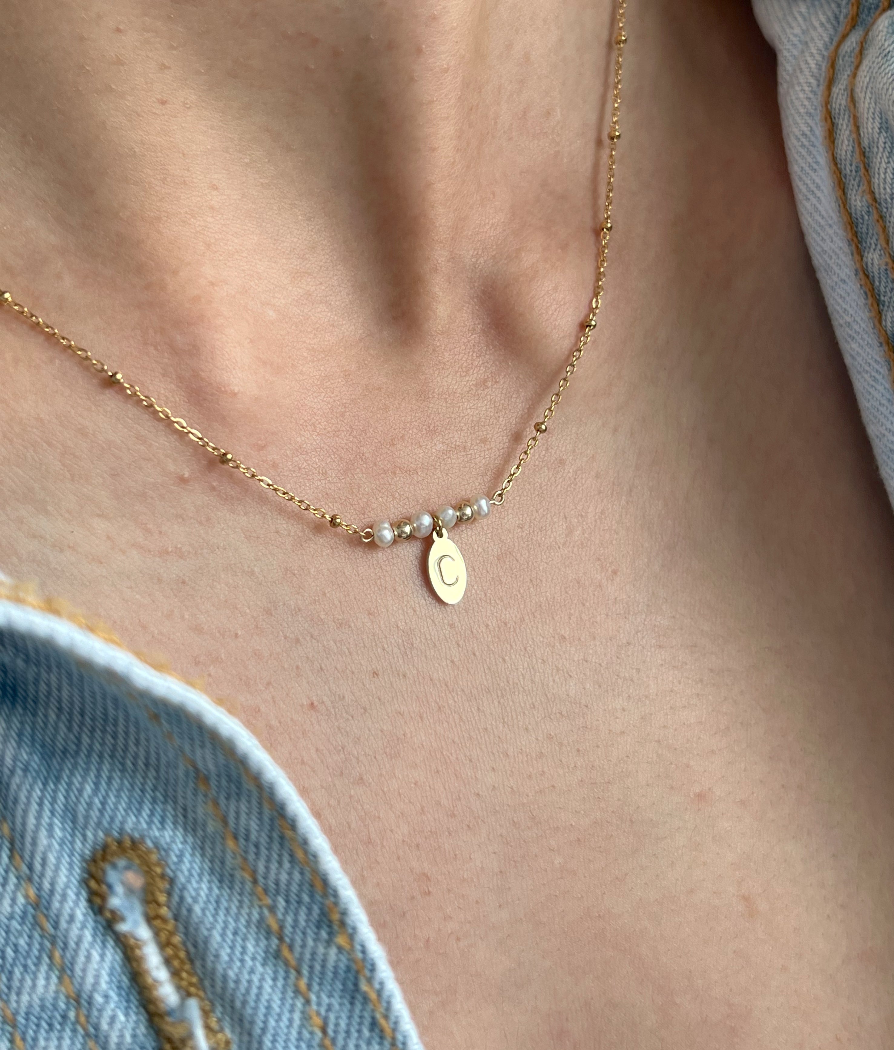 Initial Pearly Necklace