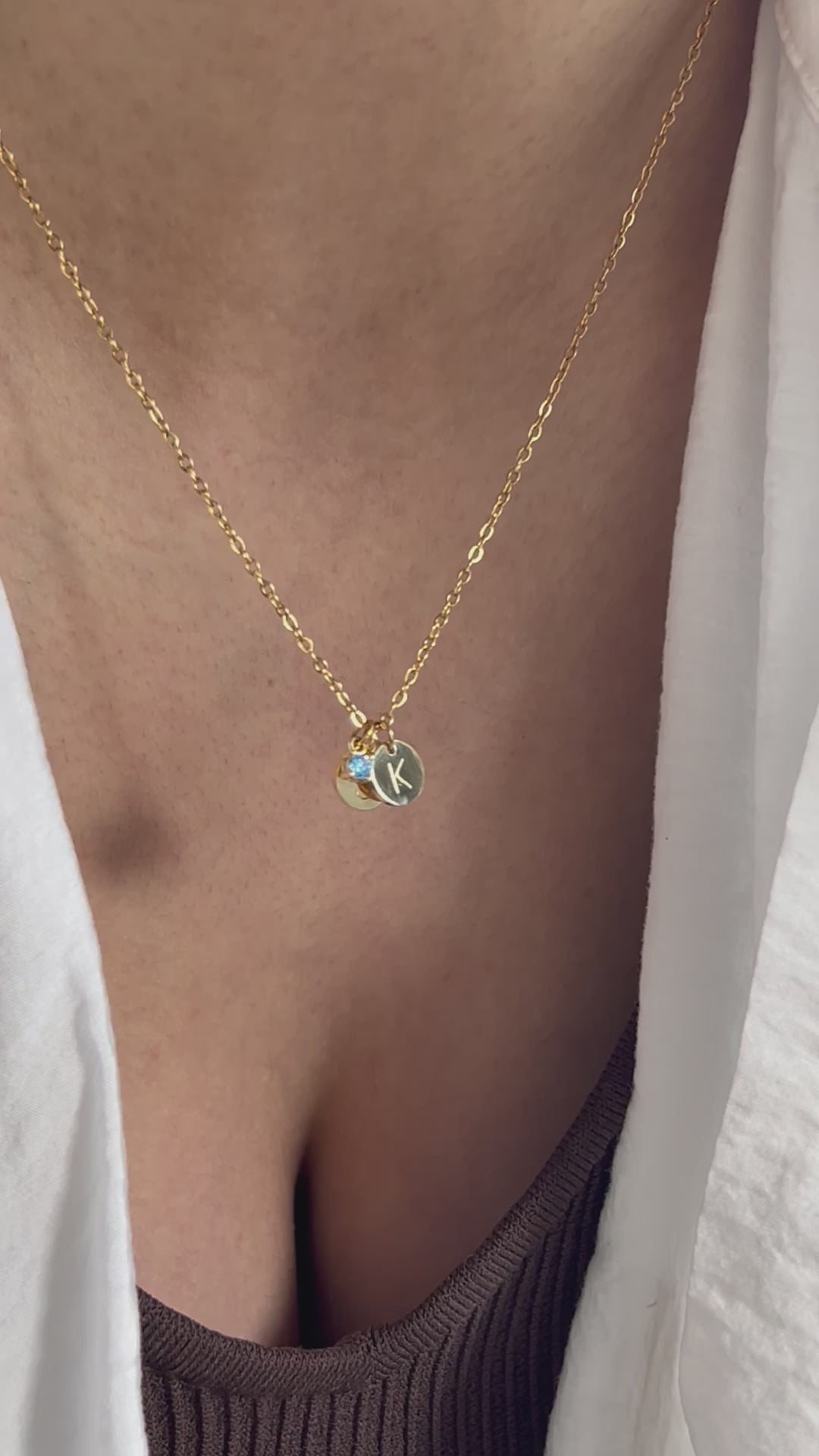 Initial Coin Necklace